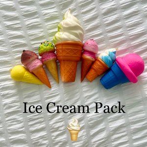 7 PIECE ICE CREAM SQUISHY SET